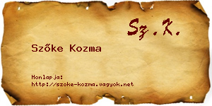 Szőke Kozma névjegykártya